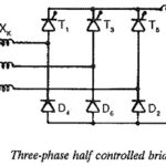 Three phase half controlled bridge circuit