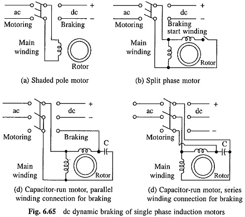 single phase motor winding connection