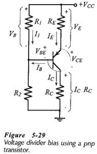 voltage divider biasing circuit experiment