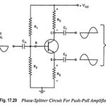 Phase Splitter Circuit for Push Pull Power Amplifiers (or Phase Inverter)
