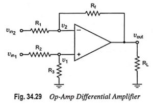 Read more about the article Op Amp Differential Amplifier Circuit Diagram and its Operation